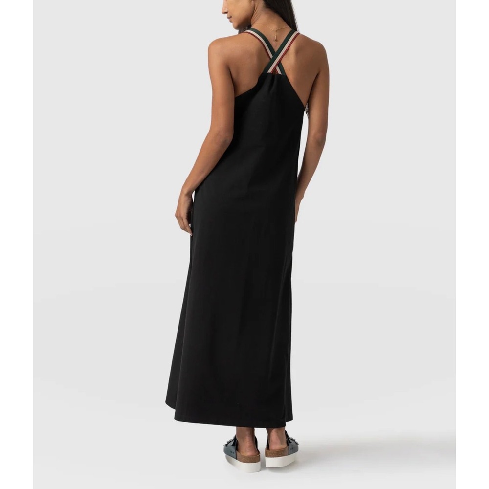 Saint + Sofia Black‎ Organic Cotton Maxi Dress Women's Size 12 UK 16 EU XL - Picture 13 of 14
